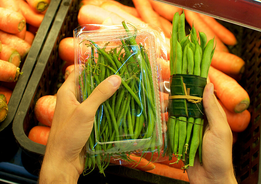 Duurzaam groenten verpakken